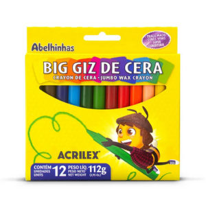 BIG GIZ DE CERA JUMBO 12 CORES | ACRILEX