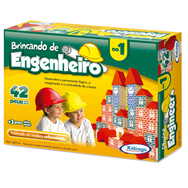 JOGO BRINCANDO DE ENGENHEIRO Nº 1 42 PÇS | XALINGO
